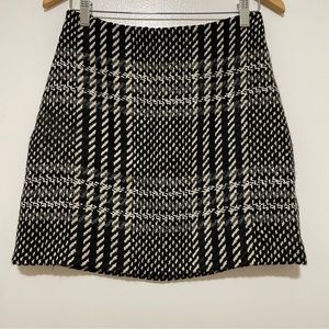 Karen Millen Black Mini Skirt Plaid Size Small